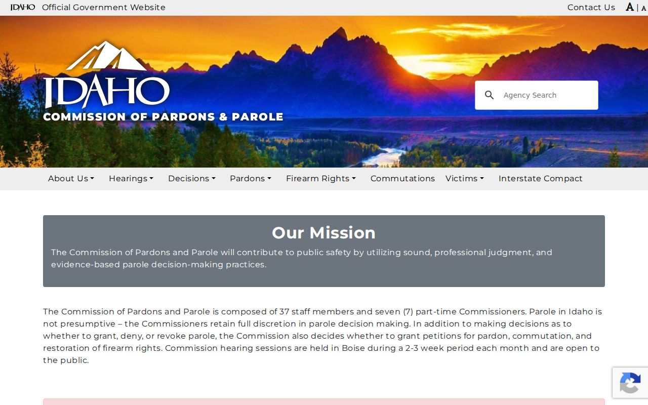 Hayden criminal records Idaho parole commission
